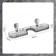 Multi-purpose organiser with suction cups for wall mounting without drilling
