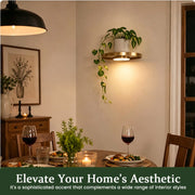 🌿🔥 Estante Flotante con Luz LED para Plantas – Decoración Moderna de Pared que Ilumina tu Hogar ✨🏡