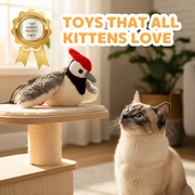 Electric Plush Cat Teaser Toy with Sounds