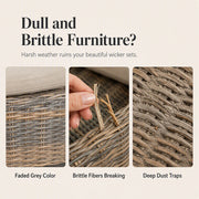Wicker and Rattan Care Spray 120ml Restore Natural Color and Protect Woven Furniture